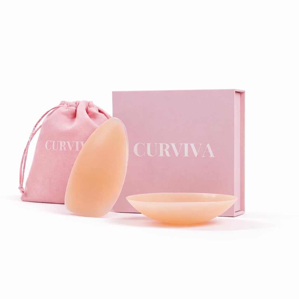 CURVIVA Pezoneras Invisibles Sin Adhesivo Triangulares para Escotes Pronunciados - Resistentes al Sudor - Extrafinas y Cómodas con Agarre Térmico - Incluye Estuche de Viaje Tallas SM y ML — view 10