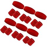WESIEVYA Fitness Schweißband 18 Stück Elastische Stirnbänder Armbänder aus Polyester Unisex Atmungsaktiv für Yoga Laufen Basketball und Tennis