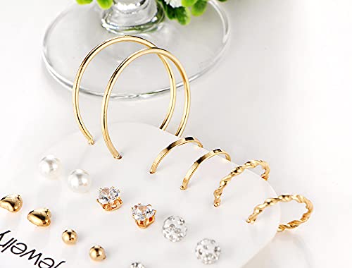 Image of Shining Diva Fashion Stylish Pairs Metal Earrings for Women and Girls