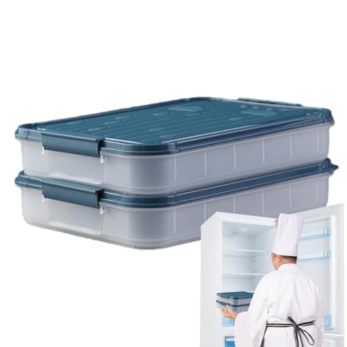 Contenedores para congelador, contenedores transparentes para almacenamiento de nevera con tapa, organizadores reutilizables para refrigerador, contenedores versátiles para alimentos, contenedores