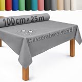 DecoHomeTextil Tischdecke Vliesstoff Rolle 1 x 25 m Grau