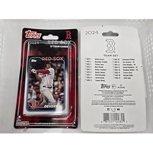2024 Topps Retail Factory Sealed Baseball Boston Red Sox Base MLB Team Set 17 Total Cards. Stock Photo shown, see second picture for list of players included. Different numbering on cards than on regular Topps cards in packs