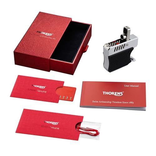 Encendedor THORENS Gun Negro y Plata con Estuche Premium