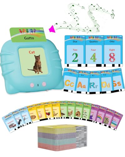 Schede Flash Cards Parlanti,Giocattoli di Apprendimento per Bambini dai 1-12