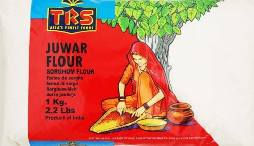 TRS Sorghum Mehl Jowar Flour 1kg - Glutenfrei Perfekt für Bhakri, Thepla, Khakhra Weißhirsemehl | Nährstoffreich, ballaststoffreich Natürliche ballaststoffreich mit Kajal