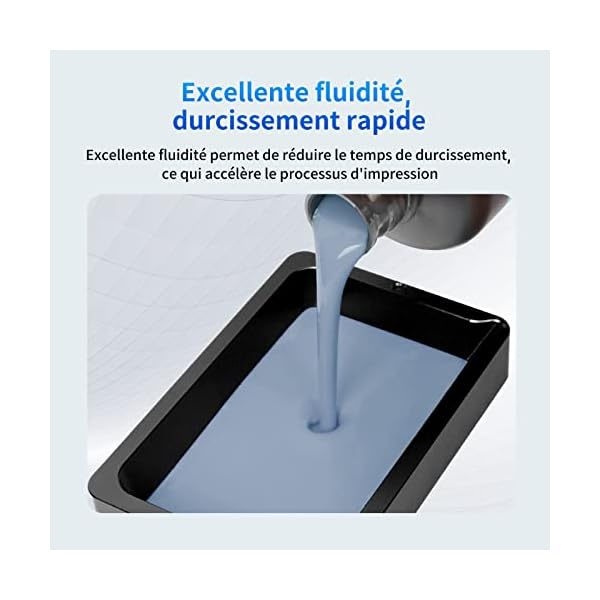 [1000g RÃ©sine] ANYCUBIC RÃ©sine Imprimante 3D Standard UV 405nm, Durcissement Rapide, avec une Grande PrÃ©cision et une Excellente FluiditÃ©, RÃ©sine PhotopolymÃ¨re pour l'Impression 3D LCD/DLP/SLA (Gris) – Image 3