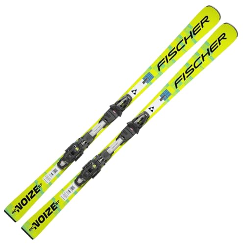 Ski Alpinski Carvingski Slalomski - Fischer RC4 Noize ST Yellow Superflex - 165cm - On-Piste Rocker - inkl. Bindung RC4 Z12 GW Z3,5-12 - präparierte Piste only - für Gute Fahrer und Experten