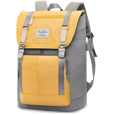YAMTION 17" Laptop Backpack for Girls & Boys Teens, College Bookbag High School Backpack with USB Charging Port for Women & Men Cover