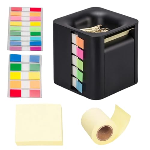 Elegante bloque planificador de computadora para disposiciones y materiales de medición de registros pegados, plan de construcción de ABS permanente, gestión moderna de notas de escritorio