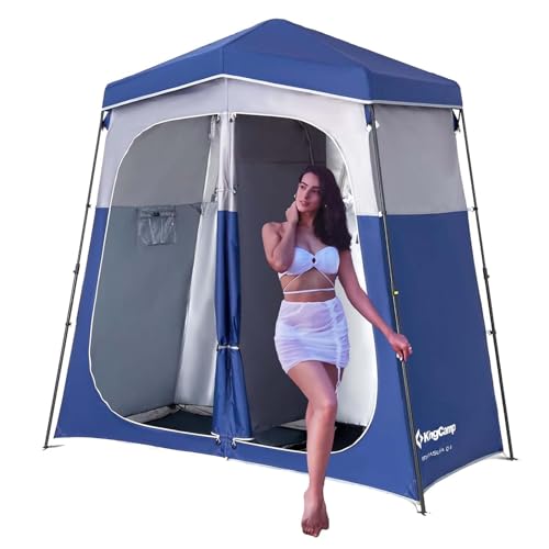 KingCamp-Outdoor-Shower-Tents-for-Camping-Portable-Instant-Pop-Up-Privacy-Tent-1Room2-Room-Bathroom-Tent-Water-Resistant-Windproof-Changing-Tent-Outdoor-Shower-Enclosure-Beach-Camping-Hiking