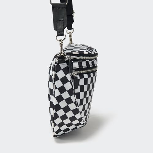 Image of Pander Crossbody Bum Bag for Women, Everyday Nylon Shoulder Bag with Pompom Keychain Wristlet Bag Charm, Adjustable Strap