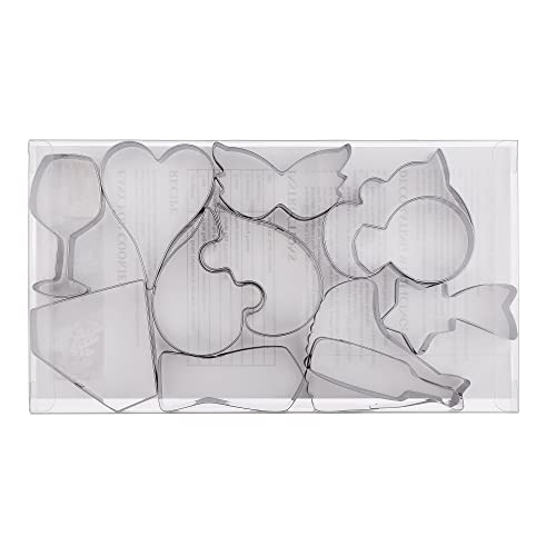 Mrcookie 12Pcs Love&Wedding Heart Shaped Cookie Cutters Shapes,Stainless Steel Biscuit Cutters Sandwich Cutters,For Valentine's Day,Fruit And Vegetable Cutters Molds #TOP1