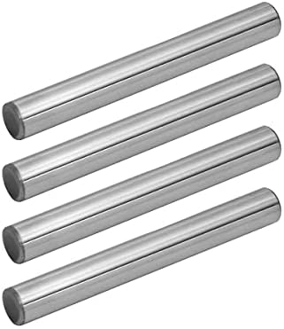 POWERTEC 71145 Dübelstifte aus gehärtetem Stahl, 0,95 cm, wärmebehandelt und präzise geformt für genaue Ausrichtung, legierter Stahl, 4 Stück, Silber, 0,95 x 7,6 cm Stifte