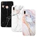 Produktbild P20 Lite Handyhülle Huawei P20 Lite Hülle Case Cover Silikon Matt Marmor Muster Weiche Tasche Herren Damen Marble Schutzhülle Dünn Handytasche Skin Soft Case Schale Bumper TPU Handycover*3 Fall-Set2