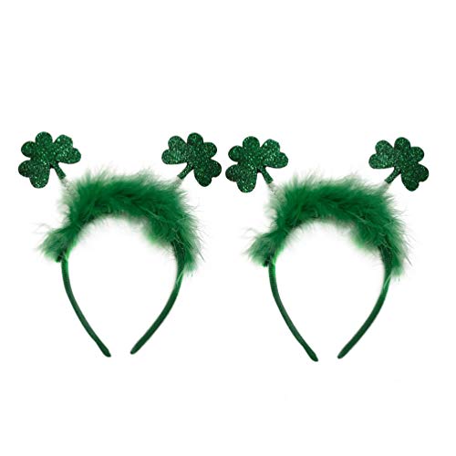 2Pcs St Patrick'S Day Shamrock Headband Irish Head Boppers for St Patrick S Day Celebration and Irish Festival Decoration