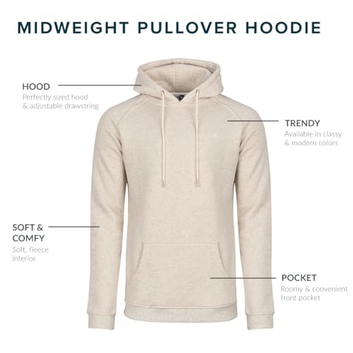 TallSlim Men's Midweight Pullover Hoodie | Soft Polycotton Blend, Extra Length, Preshrunk | Comfortable Fit for TallSlim Men2