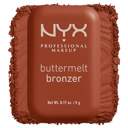 NYX Professional Makeup Buttermelt Bronzer, Polvo Bronceador con Fórmula Vegana de 12H de Duración, Resistente a Transferencias, con Manteca de Mango, Karité y Almendra, Butta match