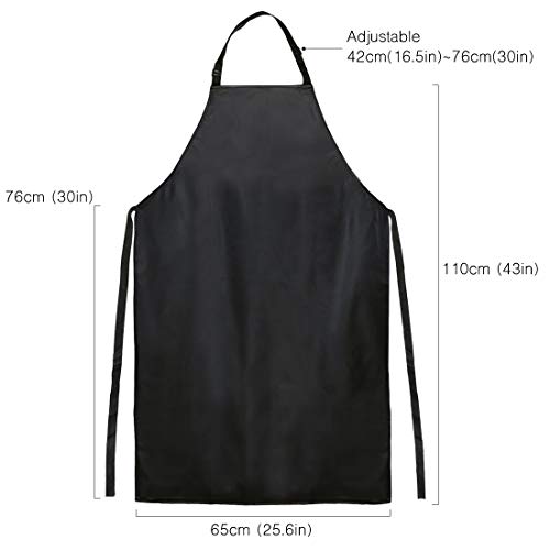 Kilofly 2Pc Vinyl Extra Long 43" Adjustable Waist Neck Ties Waterproof Apron #TOP1