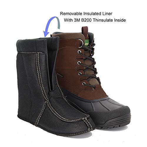 Men's Winter uggs are Waterproof, Non-Slip, Safe and Warm Outdoor Classic Suede, Detachable Lining, Non-Slip Rubber Outsole, Mid-Calf Height Boots2