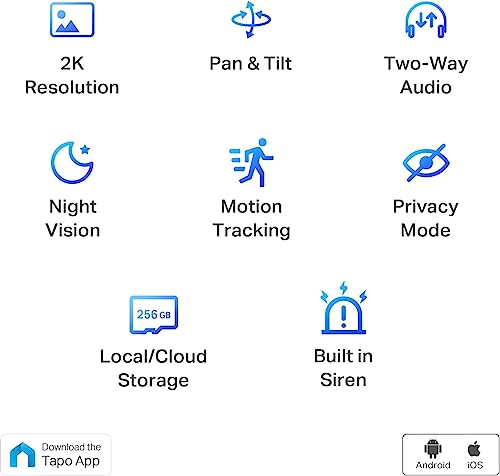 Tapo 2K Pan/Tilt Indoor Security WiFi Camera, 2 Pack, Baby & Pet Camera w/ 360° Motion Tracking, 2-Way Audio, Night Vision, Cloud & Local Storage (Up to 256 GB), Works w/Alexa & Google (Tapo C210P2) - Image 4