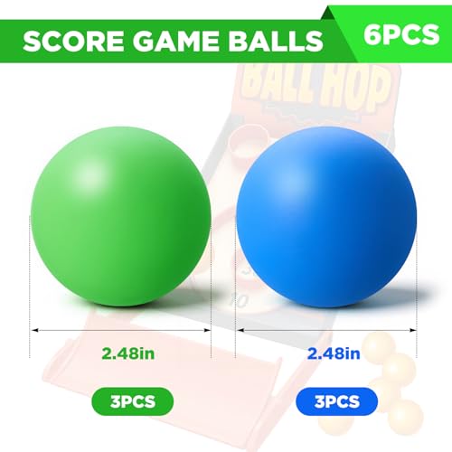 Image of Jenaai 6 Pack Arcade Ball Roll and Score Replacement Balls 2.48 Inch for Family Recreation Rooms, Ladder Toss, Outdoor Yard Replacement Balls for Arcade Ball Toss, Home Recreation Game