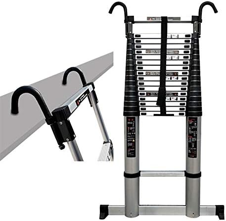 Heavy Duty Telescoping Ladder Extension Portable Telescopic Ladder with Hook, EN131 Certificate Multi-Purpose Ladder, Max Load 150kg/330lb (Size :5.4M/18ft)