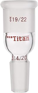 Adamas-Beta Glass Reducing Connecting Adapter from 19/22 Outer to 14/20 Inner Glass Joint Lab Glassware