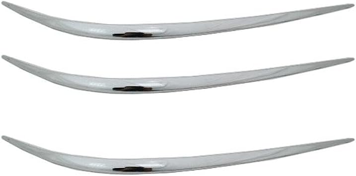 3 Set of - Bumper Trim for Benz for E350 4Matic/Base 06-08 for E320 4Matic/Base 03-05 & CDI 05-06 for E500 Base 03-06 & 4Matic 04-06 for E55 AMG Base 03-06 Chass FRNT Chrome