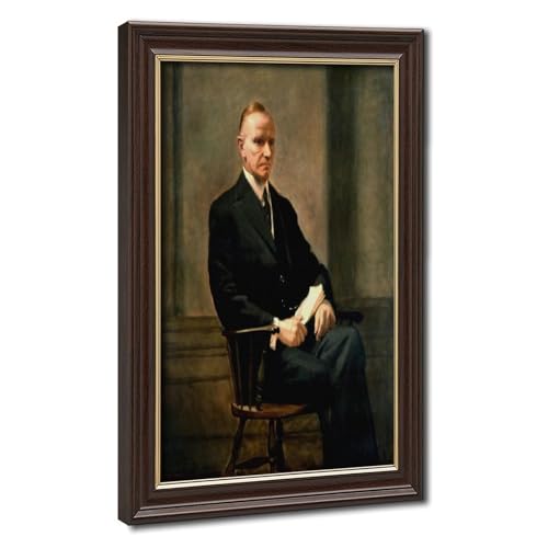 Cadre à suspendre Calvin Coolidge : habillez facilement vos petits murs de bureau d'une toile unique