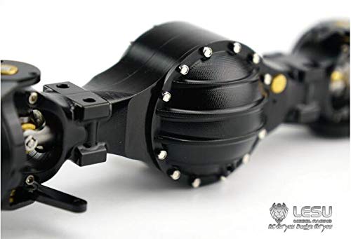 Lesu Metall Vorderachse Differentialschloss RC 1/14 Traktor LKW Q9006 Modell,Kompatibel mit DIY-Tamiya