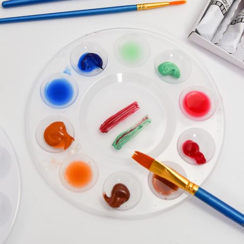 Image of Hulameda 40pcs Clear Art Paint Tray Palette for Kids or Pupils to Painting | Plastic Pallet for DIY Craft,Play Party at Home,Kindergarten or School
