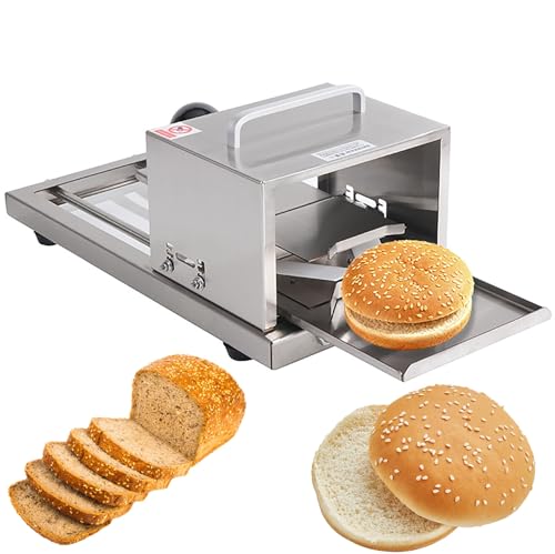 Guía de corte de pan con ajustes de grosor, cortador de pan de metal duradero para hornear comercial y casero