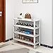 Einfaches.Zuhause.zgl Klasyczny drewniany regał na buty, korytarz, półki, szafka na meble (kolor : biały, rozmiar: 4 poziomy 80 cm)