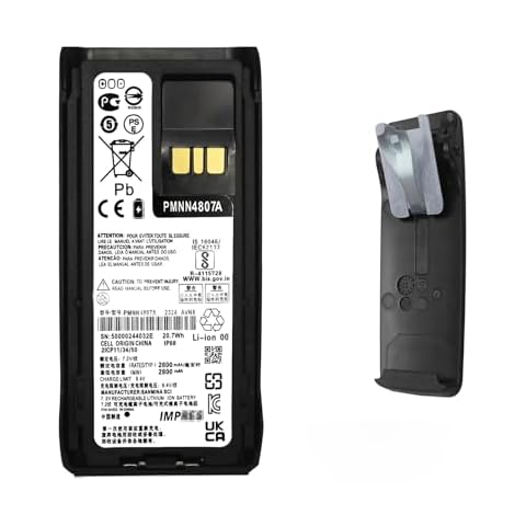 AWEDAS PMNN4807 PMNN4807A PMNN4808 PMNN4808A PMNN4809 PMNN4809A PMNN4810 PMNN4810A Battery Compatible for Motorola IMPRES R7 Radios with Belt Clip Cover