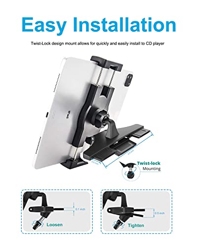 Woleyi Cd Slot Car Tablet Mount, 360° Rotatable Cd Player Car Tablet & Phone Holder For Ipad Pro 9.7, 11, 12.9 Air Mini 5 4 3 2, Samsung Galaxy Tabs, Switch, Iphone, More 4-13" Cell Phones And Tablets #TOP2