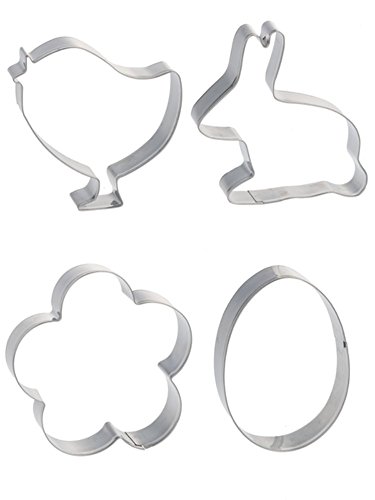 Ganz Easter Holiday Spring Cookie Cutter Set - 4 piece - Egg, Bunny