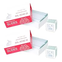 Forhandy 100 Stück Vorgereinigte Mikroskop Objektträger 76x26mm und 200 Stück Deckgläser 18x18mm Microscope Slides Mikroskop Zubehör für Labor Biologie Wissenschaft Studium