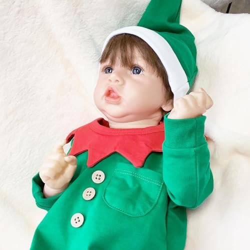 Bebes MuñEcas para NiñAs, 18 Pulgadas Ducha Impermeable MuñEca Reborn NiñA Real Silicona CumpleañOs para Vacaciones,E-Girl