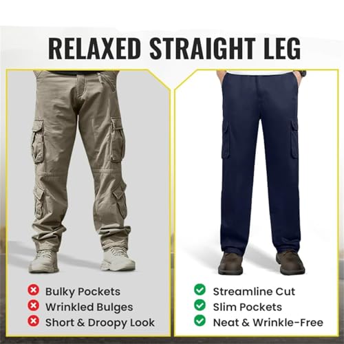Adorlina Flex Cargo Pants for Men, FlexRover - Ultra Comfort Fit Multi-Pocket Durable Trousers. 6