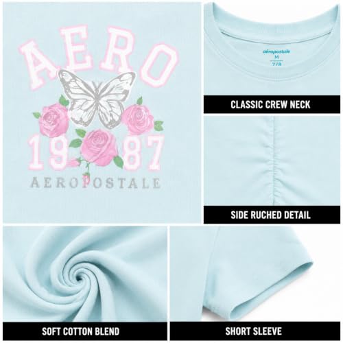 Image of Girls T Shirts - Soft Cotton Blend Short Sleeve Cute Graphic Tees - Classic Crewneck Logo Tee Girls Shirts (Sizes: 7-16)