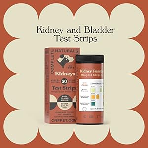 Complete Natural Products Kidney & Bladder Test Strips for Dogs, Cats, & Pets – 50 count – 3 in 1 – Kidney & Bladder Test Strips for Pets