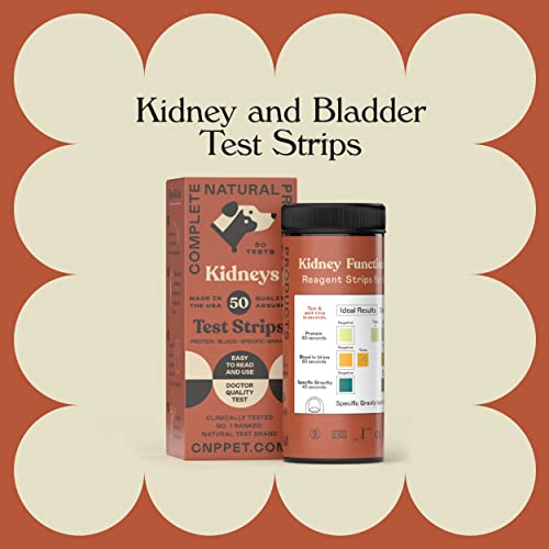 Complete Natural Products Kidney & Bladder Test Strips for Dogs, Cats, & Pets – 50 count – 3 in 1 – Kidney & Bladder Test Strips for Pets Complete Natural Products Kidney & Bladder Test Strips for Dogs, Cats, & Pets – 50 count – 3 in 1 – Kidney & Bladder Test Strips for Pets