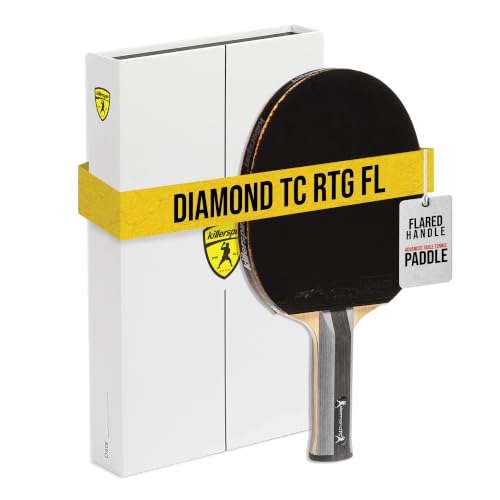 Image of Killerspin Diamond TC Ping Pong Paddle, Advanced Table Tennis Paddle, Memory Book Paddle Case, Red /Black