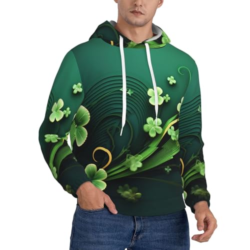 Men's Fleece Pullover Hoodie Long Sleeve Hooded happy st patrick's day Sweatshirt Casual Shirts With Pockets - Main Image
