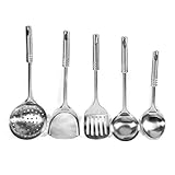 BIEN DISEÑADO --- Diseño de manija único de nuestros utensilios de cocina, muy fácil y cómodo de agarrar para ahorrar mucha energía y esfuerzo.