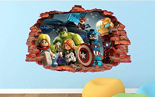 CSCH Stickers murauxFilm Hero Group Lego stickers muraux en vinyle personnalisé papier peint peler et coller