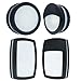 Morris Products 72152 LED Rectangular Bulkhead Lighting44; 4000K - Full Lens Black Housing