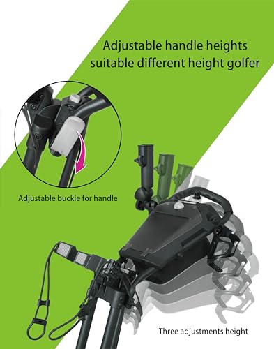Miniatura 5 de Newfly Triciclo Carrito De Golf Plegado Y Desplegado Semiautomático Compacto, Tamaño Mínimo De Plegado Ultraligero, Nueva Versión Del Soporte Del Marcador