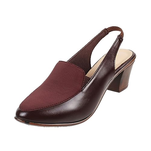Women Synthetic Leather Block Heel Shoes