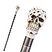 White Resin Skull Poker Head Walking Cane Fashion Decorative Steel Stick Gentleman Elegant Cosplay Cane Knob Crosier 94cm